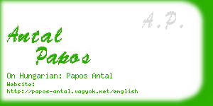 antal papos business card